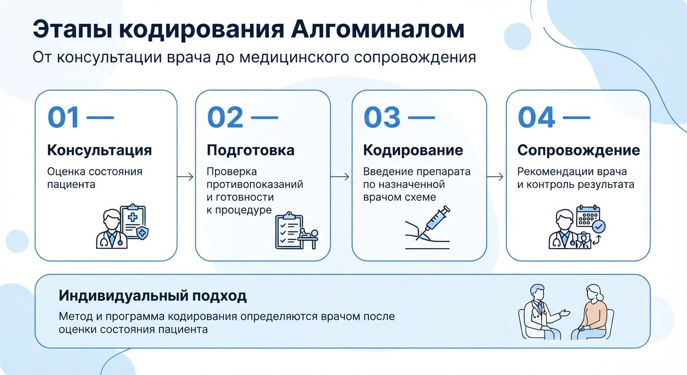 Кодирование препаратом «Алгоминал» в Кудымкаре инфографика