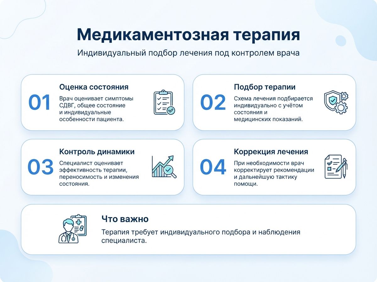 Лечение СДВГ в Кудымкаре у детей и взрослыхинфографика